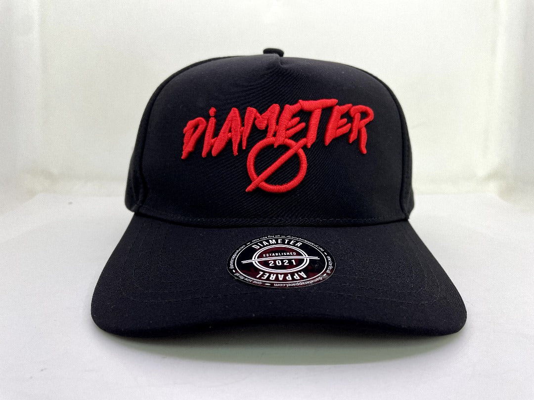 Diameter Apparel Men's 5 Panel Paint Sector Hat - Black