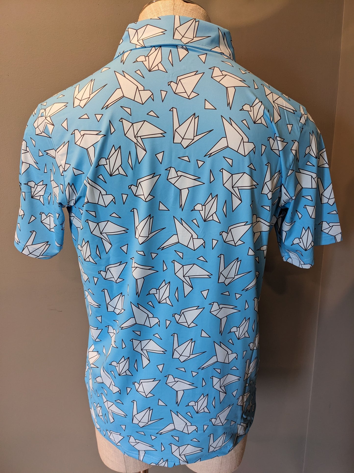 Diameter Apparel: Big Jerm Origami Disc Golf Polo Blue