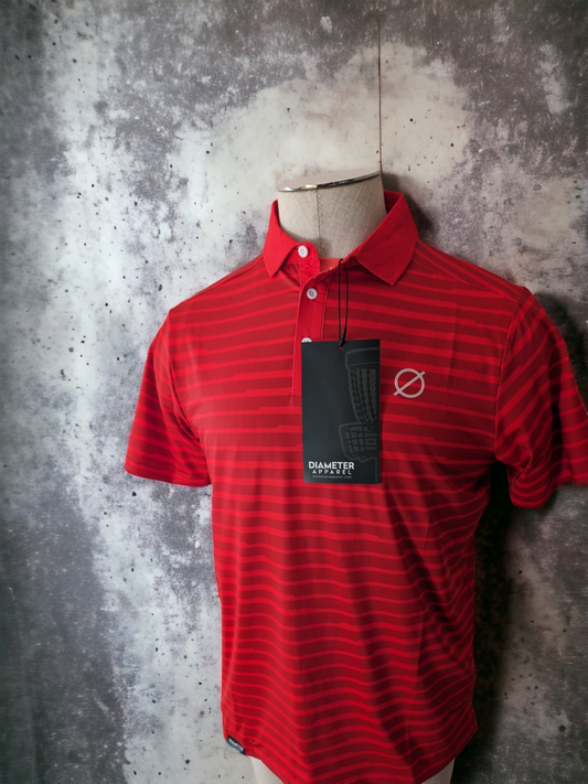 Diameter Apparel Men's Red Line Disc Golf Polo