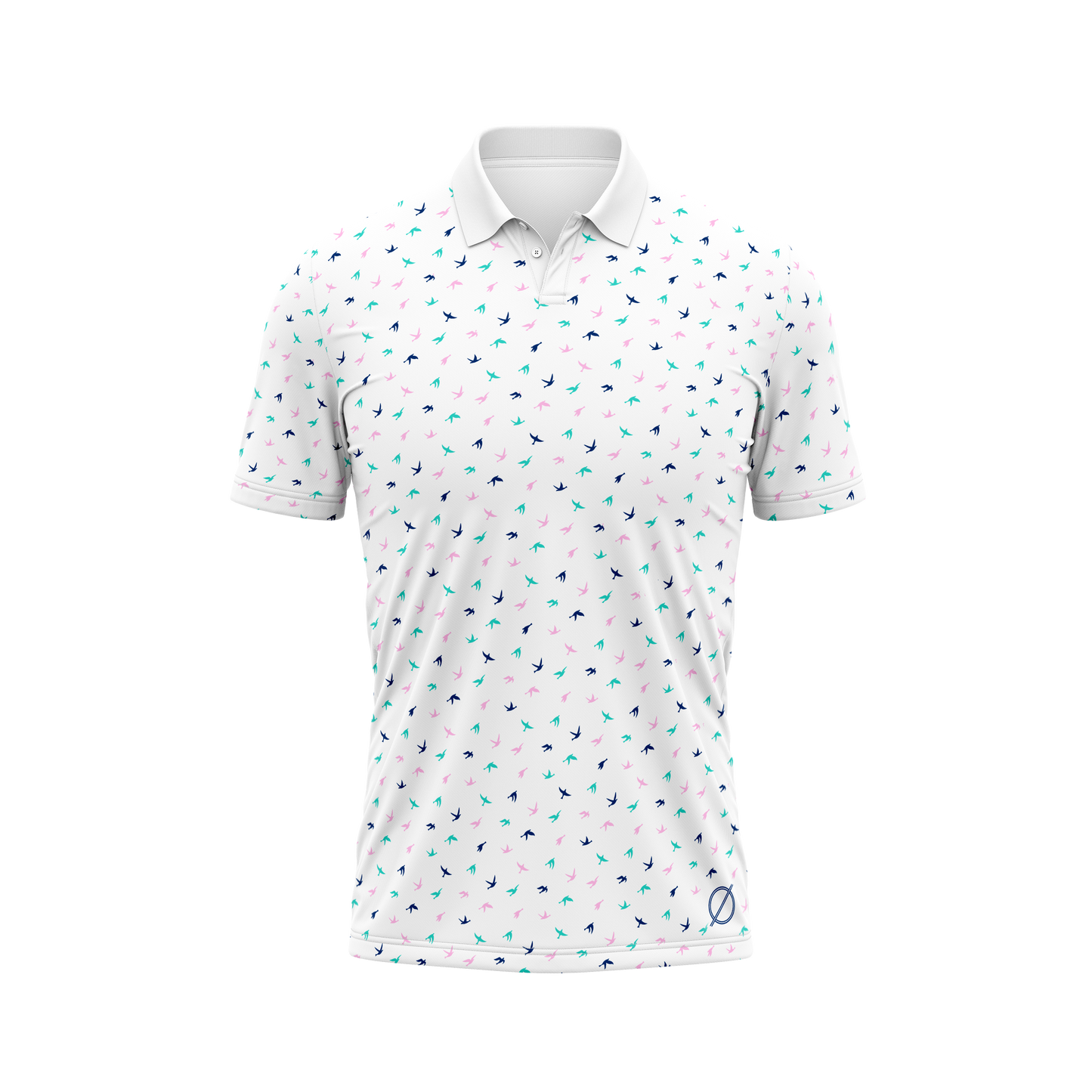 Diameter Apparel Men's Birds Disc Golf Polo White