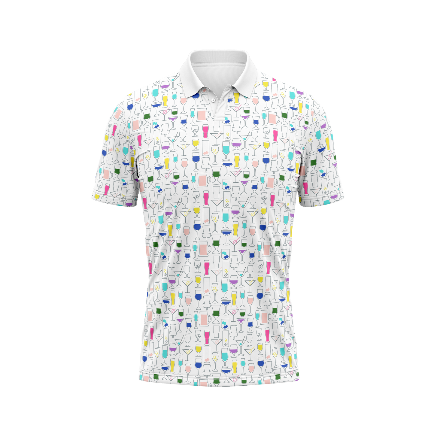 Diameter Apparel Men's White 19th Green Disc Golf Polo