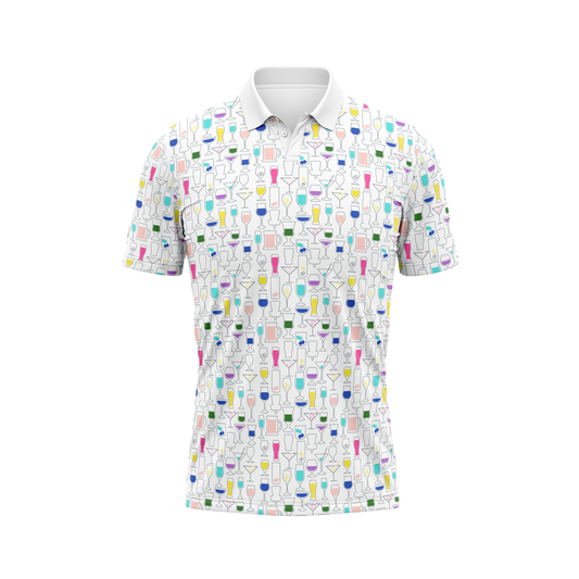 Diameter Apparel Men's White 19th Green Disc Golf Polo