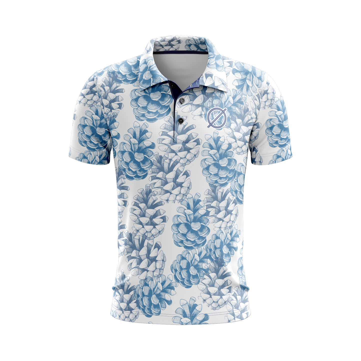 Diameter Apparel Men's Pinecone Disc Golf Polo White