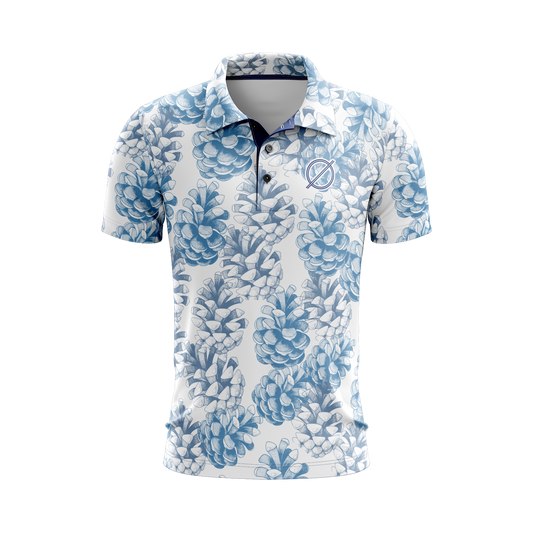 Diameter Apparel Men's Pinecone Disc Golf Polo White